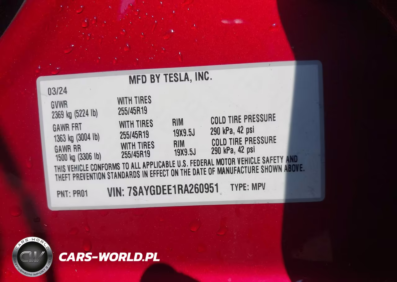 2024 Tesla Model Y Long Range Dual Motor All-Wheel Drive VIN:7SAYGDEE1RA260951 - 9