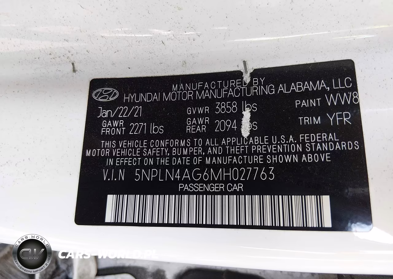 2021 Hyundai Elantra Sel VIN:5NPLN4AG6MH027763 - 9