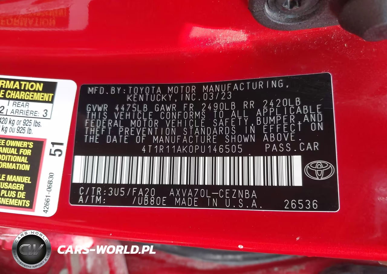 2023 Toyota Camry Le VIN:4T1R11AK0PU146505 - 9