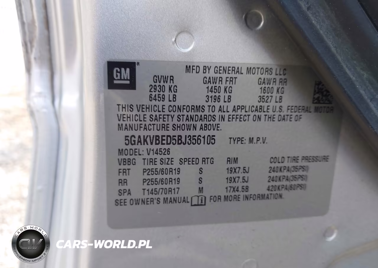 2011 Buick Enclave 1Xl VIN:5GAKVBED5BJ356105 - 9