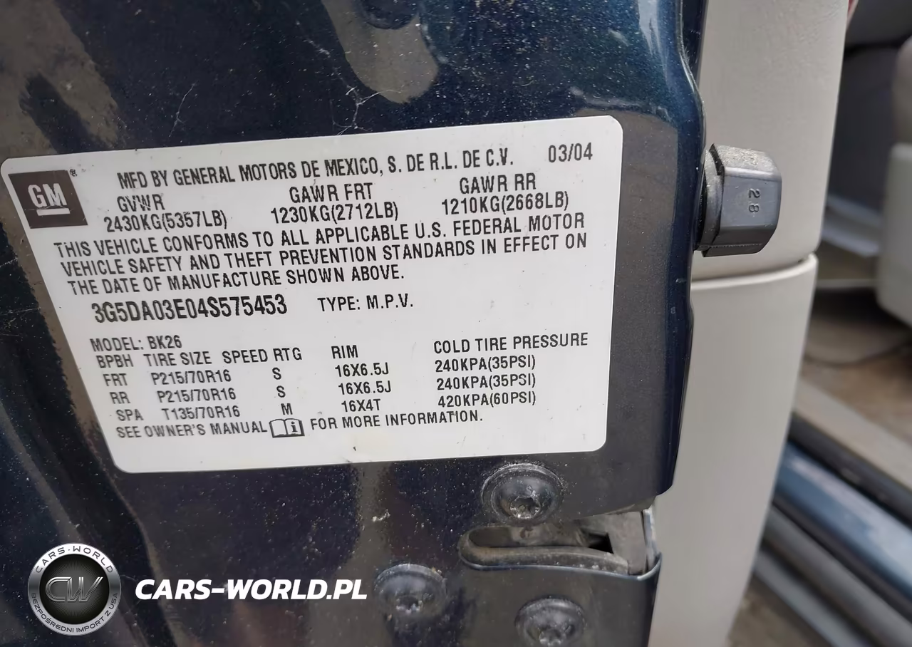 2004 Buick Rendezvous Cx VIN:3G5DA03E04S575453 - 9