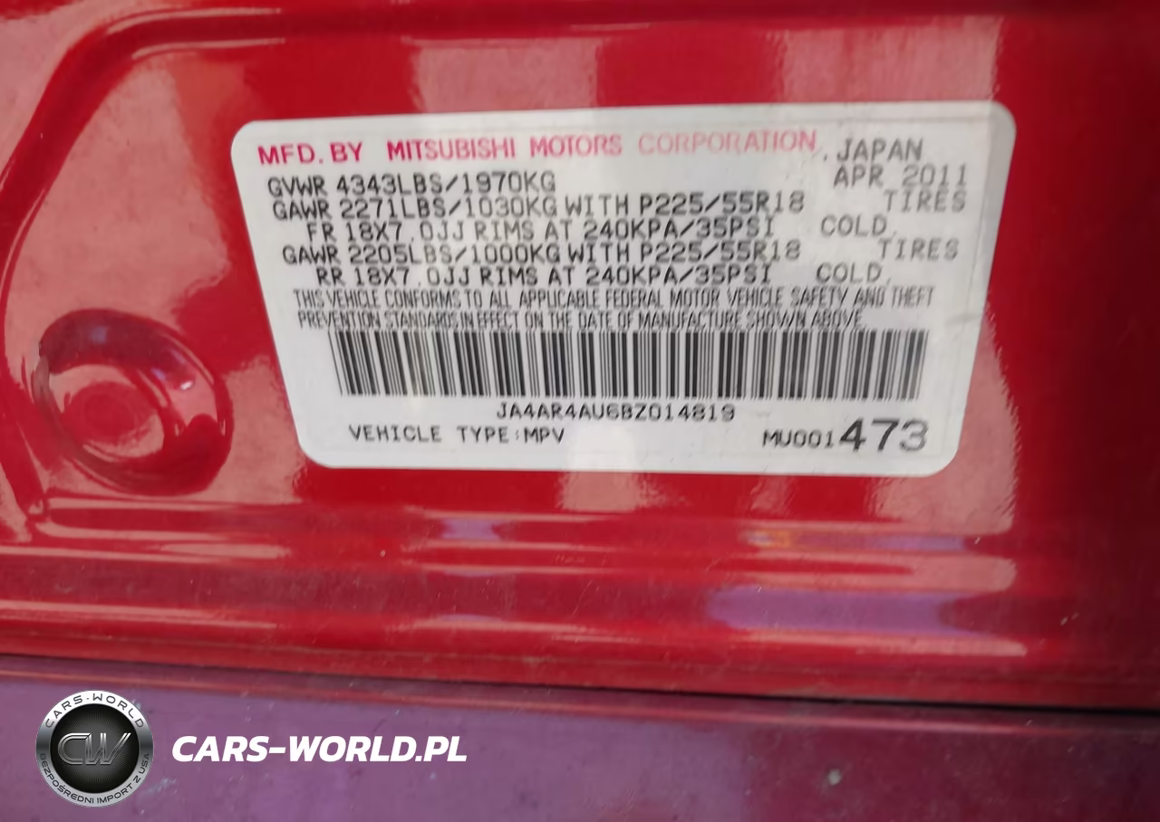 2011 Mitsubishi Outlander Sport Se VIN:JA4AR4AU6BZ014819 - 9