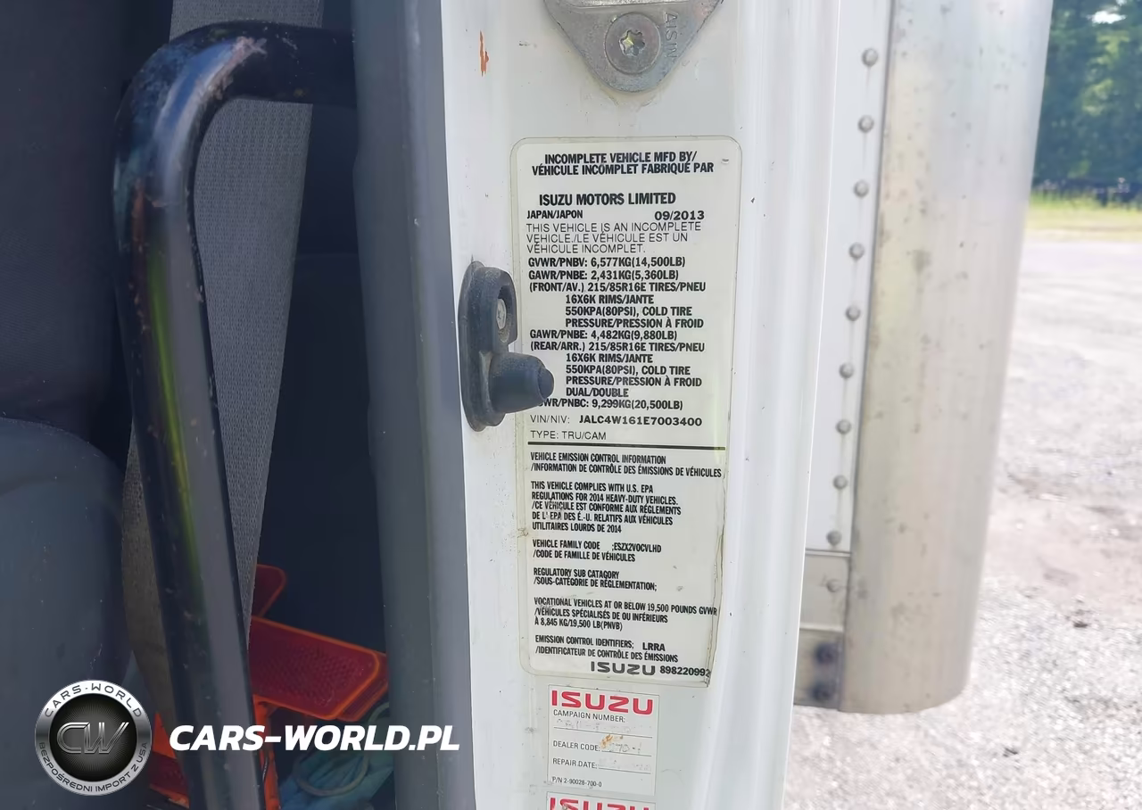 2014 Isuzu Npr Hd Dsl Reg At VIN:JALC4W161E7003400 - 8