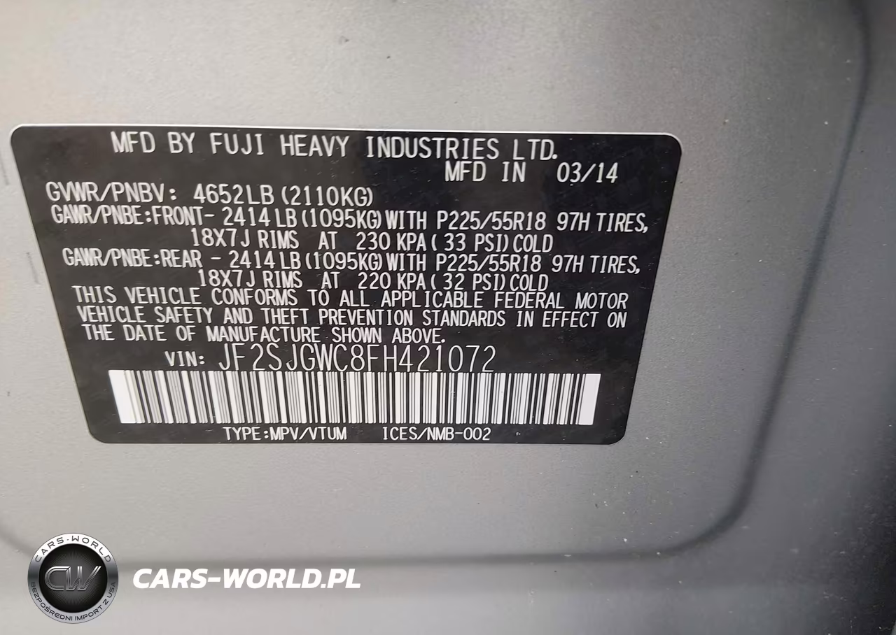 2015 Subaru Forester 2.0Xt Touring VIN:JF2SJGWC8FH421072 - 9