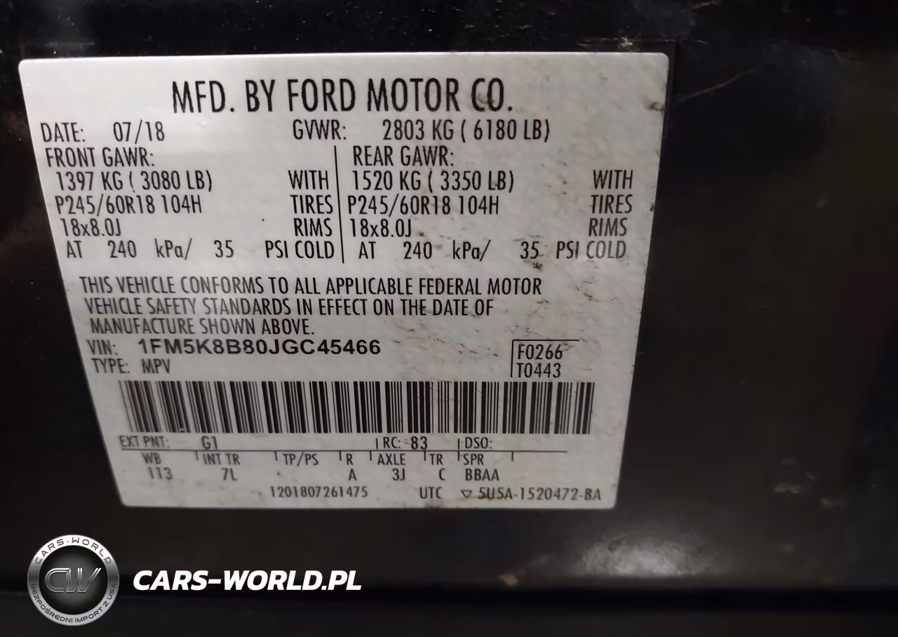 2018 Ford Explorer VIN:1FM5K8B80JGC45466 - 9
