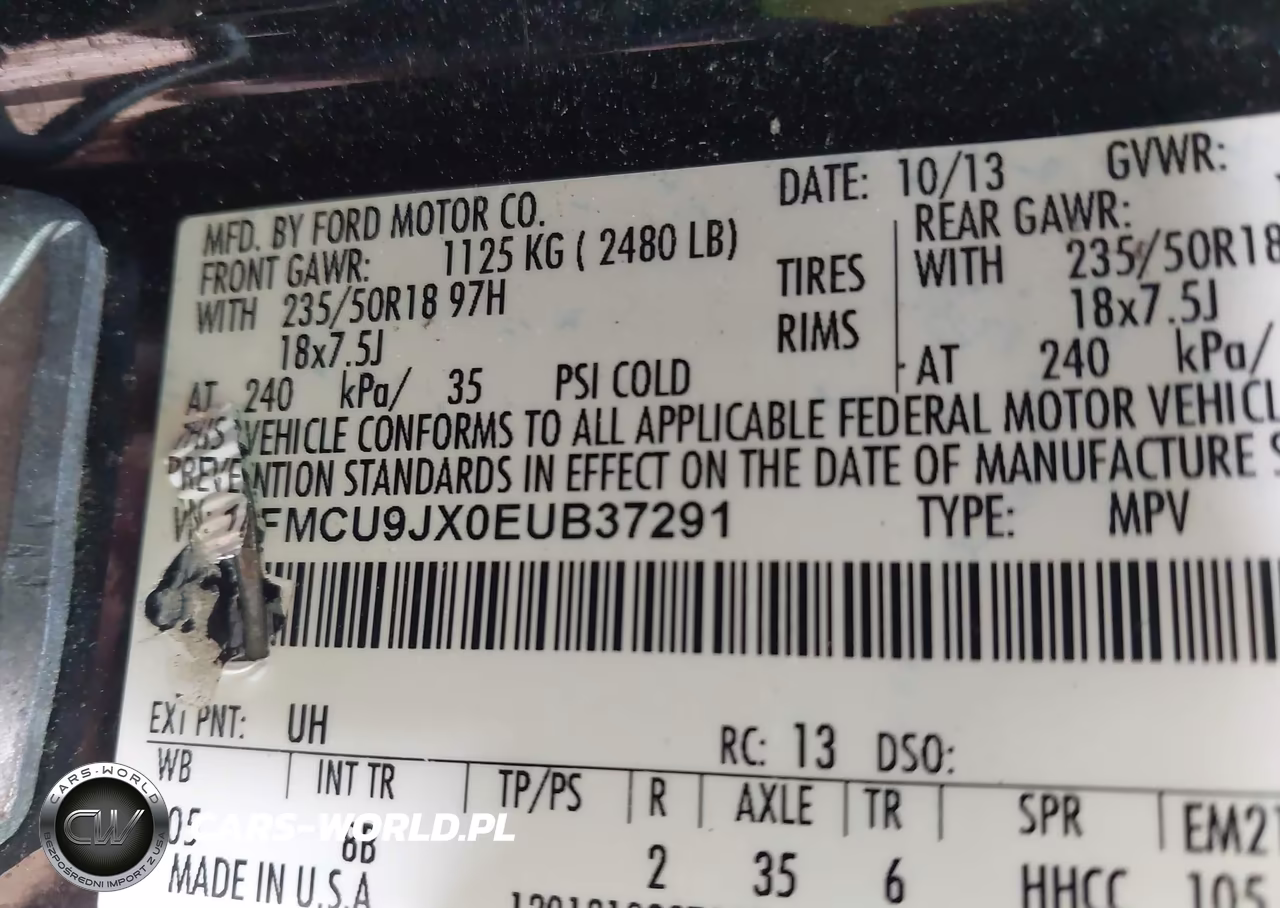 2014 Ford Escape Titanium VIN:1FMCU9JX0EUB37291 - 9