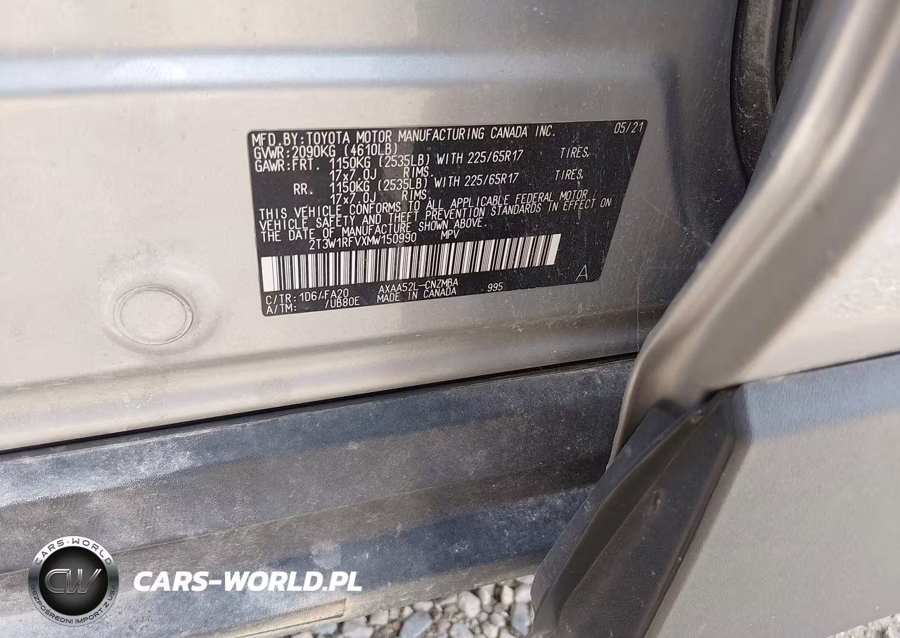 2021 Toyota Rav4 Xle VIN:2T3W1RFVXMW150990 - 9