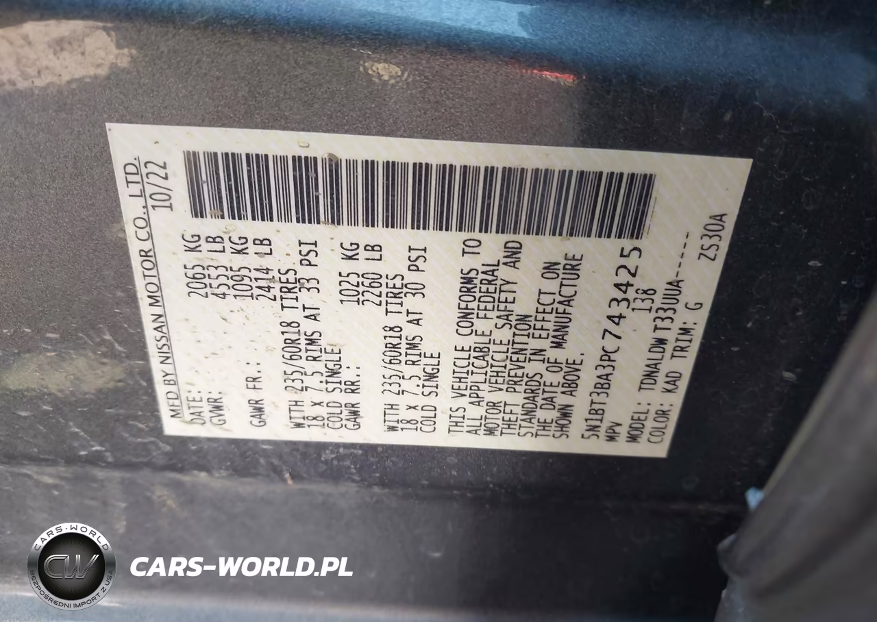2023 Nissan Rogue Sv Fwd VIN:5N1BT3BA3PC743425 - 9