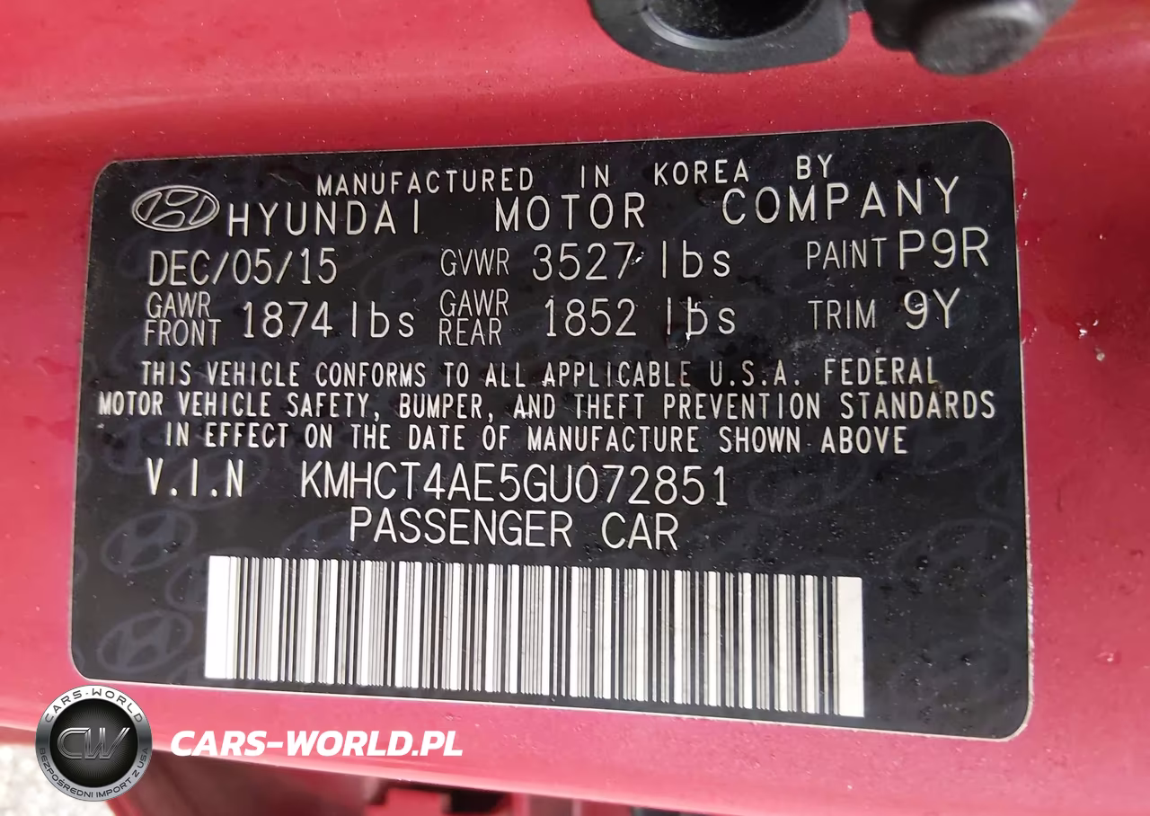 2016 Hyundai Accent Se VIN:KMHCT4AE5GU072851 - 9