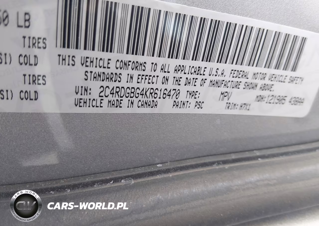 2019 Dodge Grand Caravan Se VIN:2C4RDGBG4KR616470 - 9