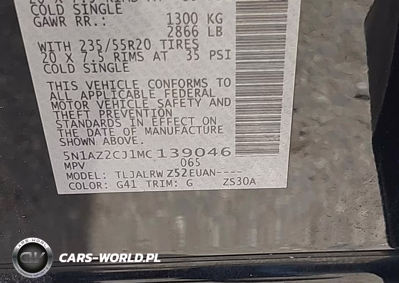 2021 Nissan Murano Sl Fwd VIN:5N1AZ2CJ1MC139046 - 9