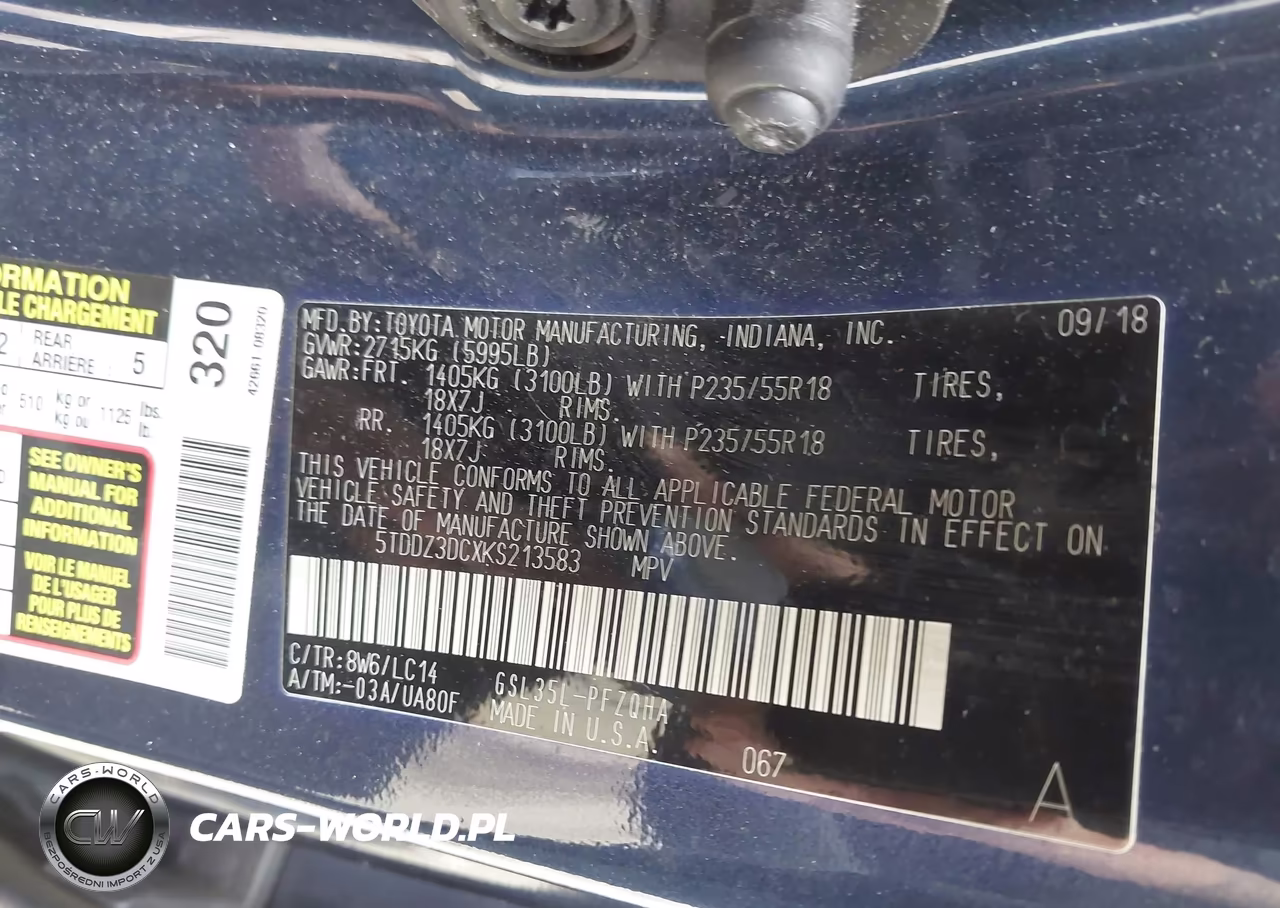 2019 Toyota Sienna Xle 7 Passenger VIN:5TDDZ3DCXKS213583 - 9