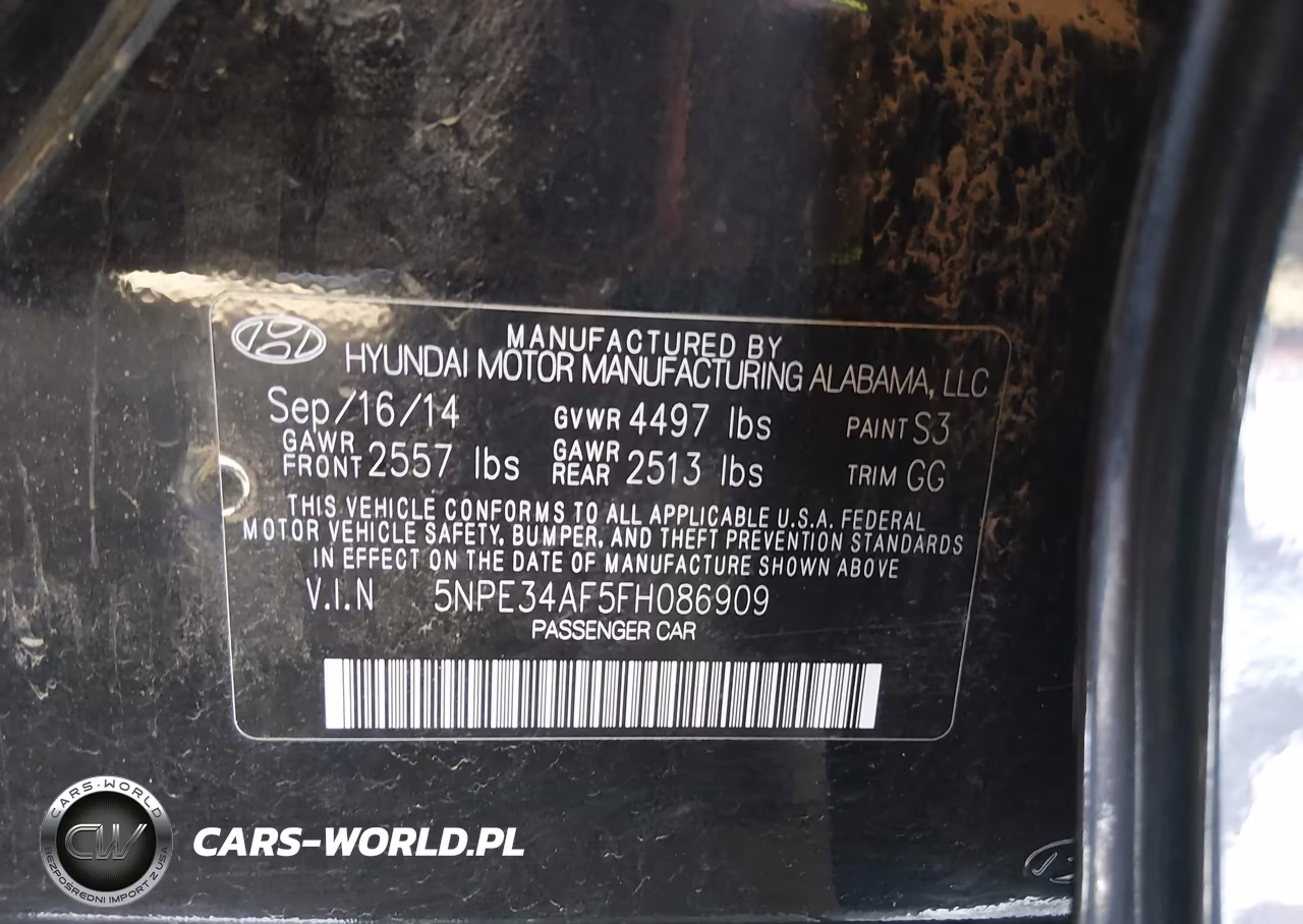 2015 Hyundai Sonata Limited VIN:5NPE34AF5FH086909 - 9