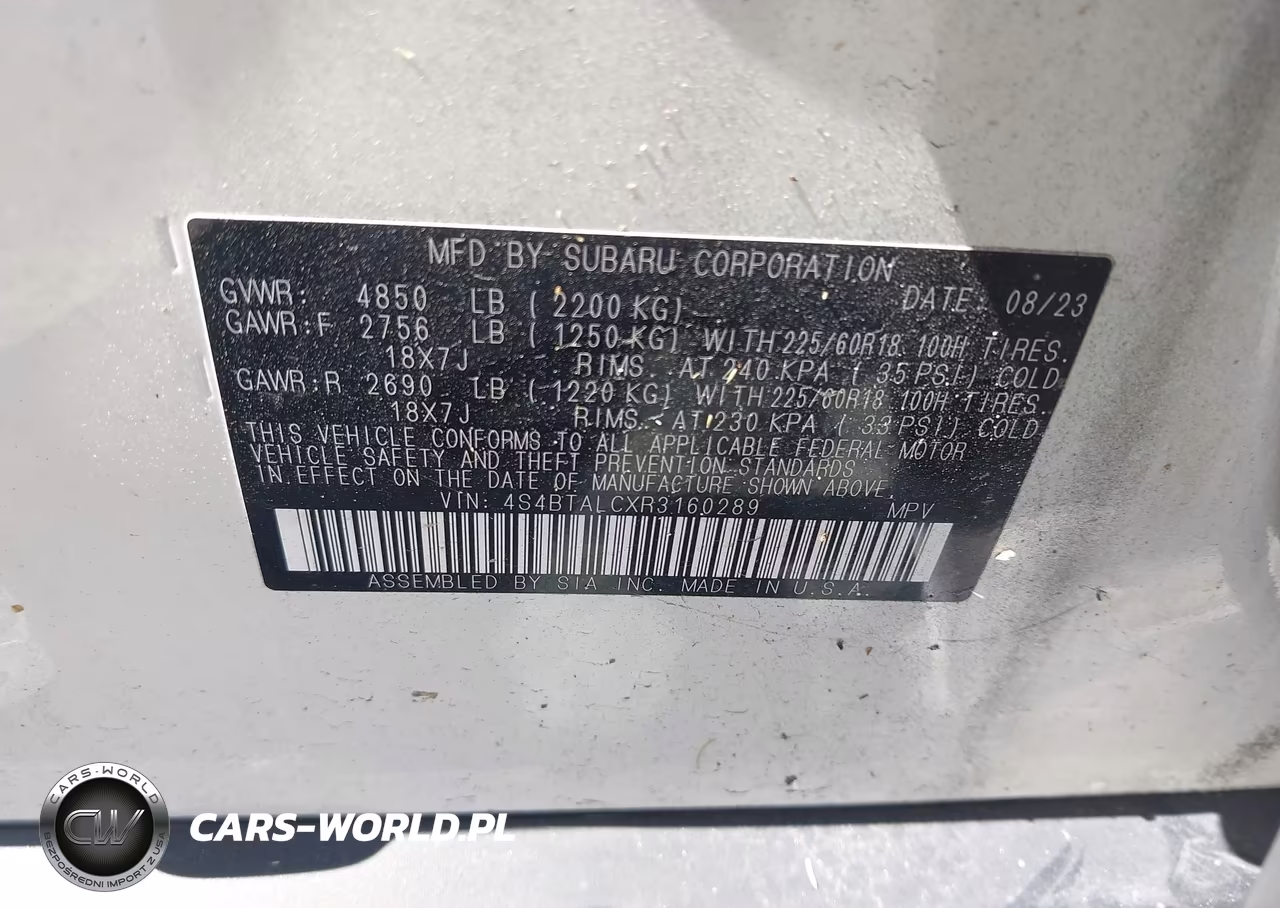 2024 Subaru Outback Onyx Edition VIN:4S4BTALCXR3160289 - 9