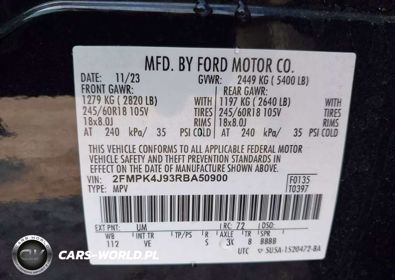 2024 Ford Edge Sel VIN:2FMPK4J93RBA50900 - 9