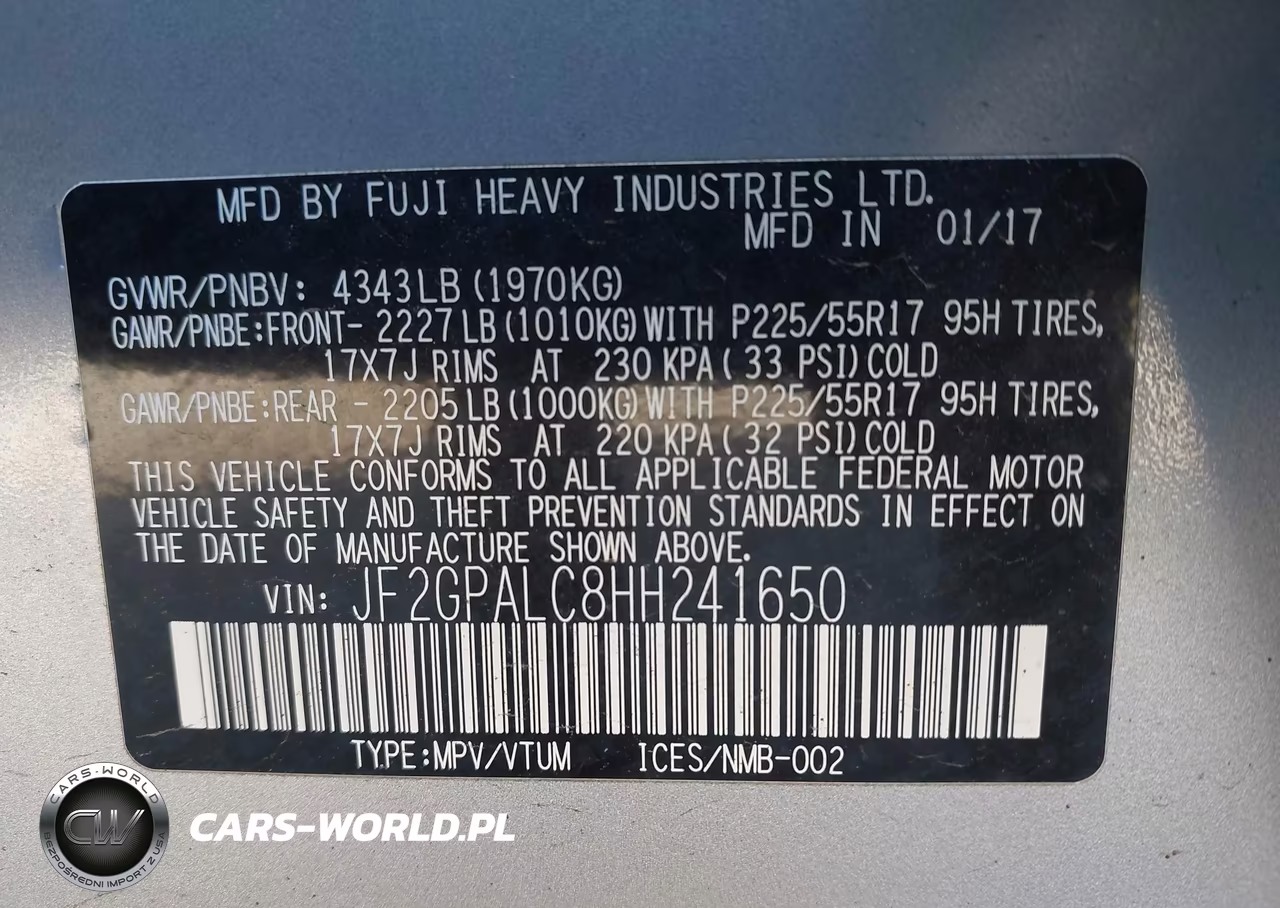 2017 Subaru Crosstrek 2.0I Limited VIN:JF2GPALC8HH241650 - 9