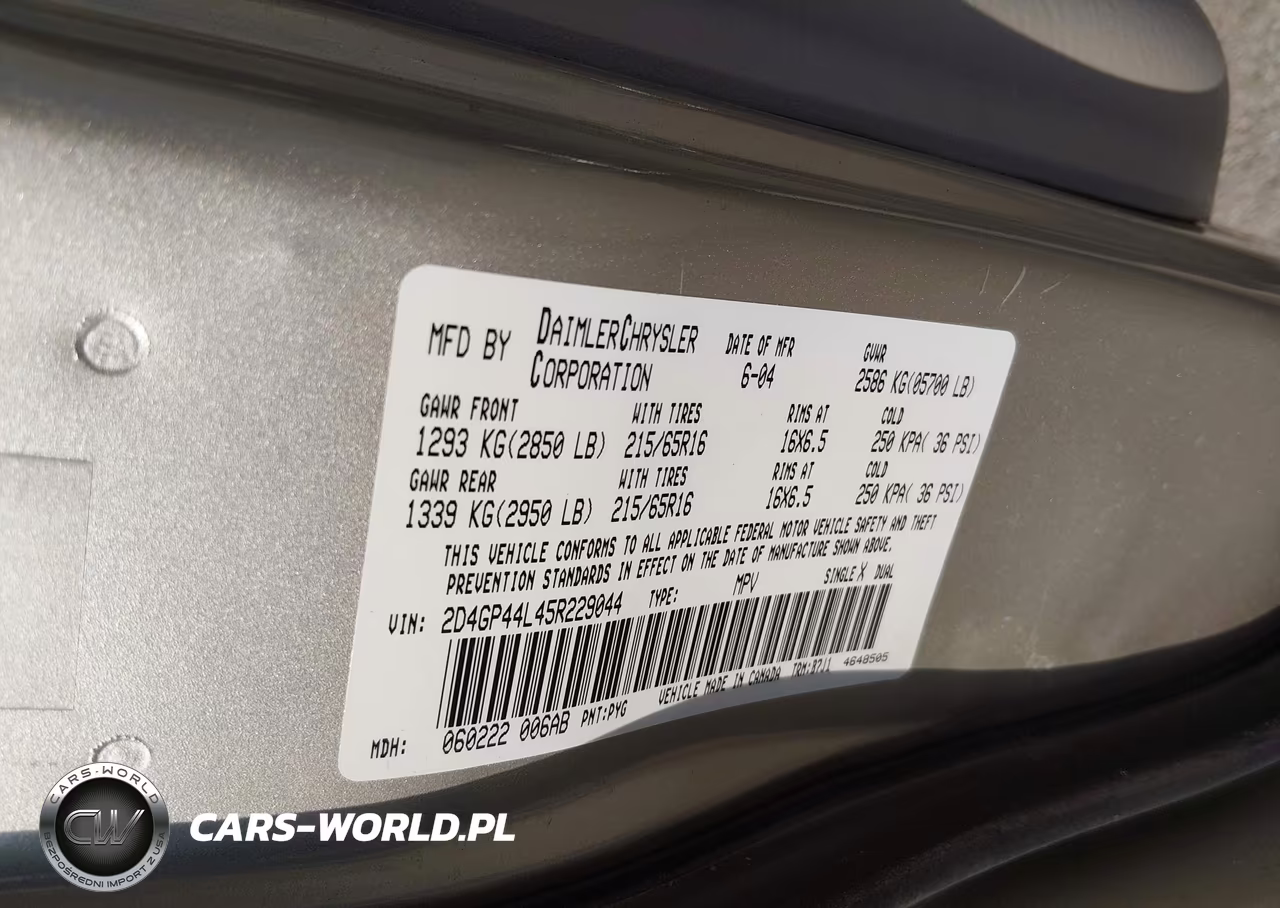 2005 Dodge Grand Caravan Sxt VIN:2D4GP44L45R229044 - 9