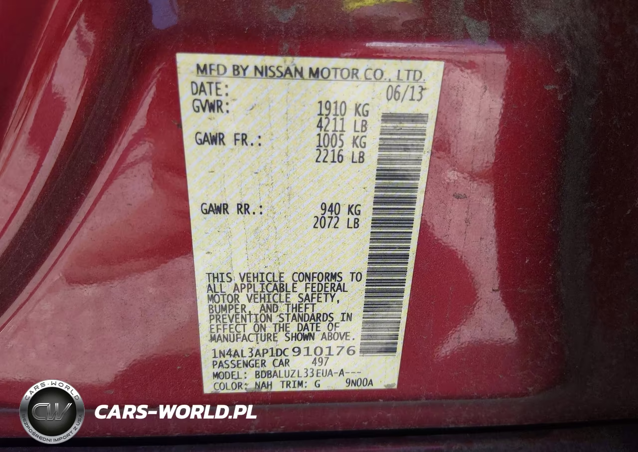 2013 Nissan Altima 2.5 Sv VIN:1N4AL3AP1DC910176 - 9