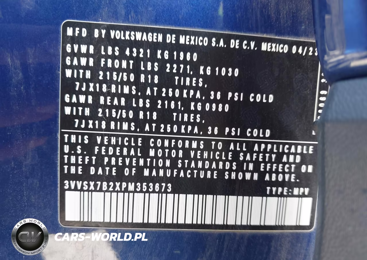 2023 Volkswagen Taos 1.5T Se VIN:3VVSX7B2XPM353673 - 9