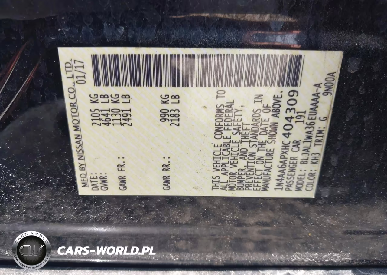 2017 Nissan Maxima 3.5 Sr VIN:1N4AA6APXHC404309 - 9