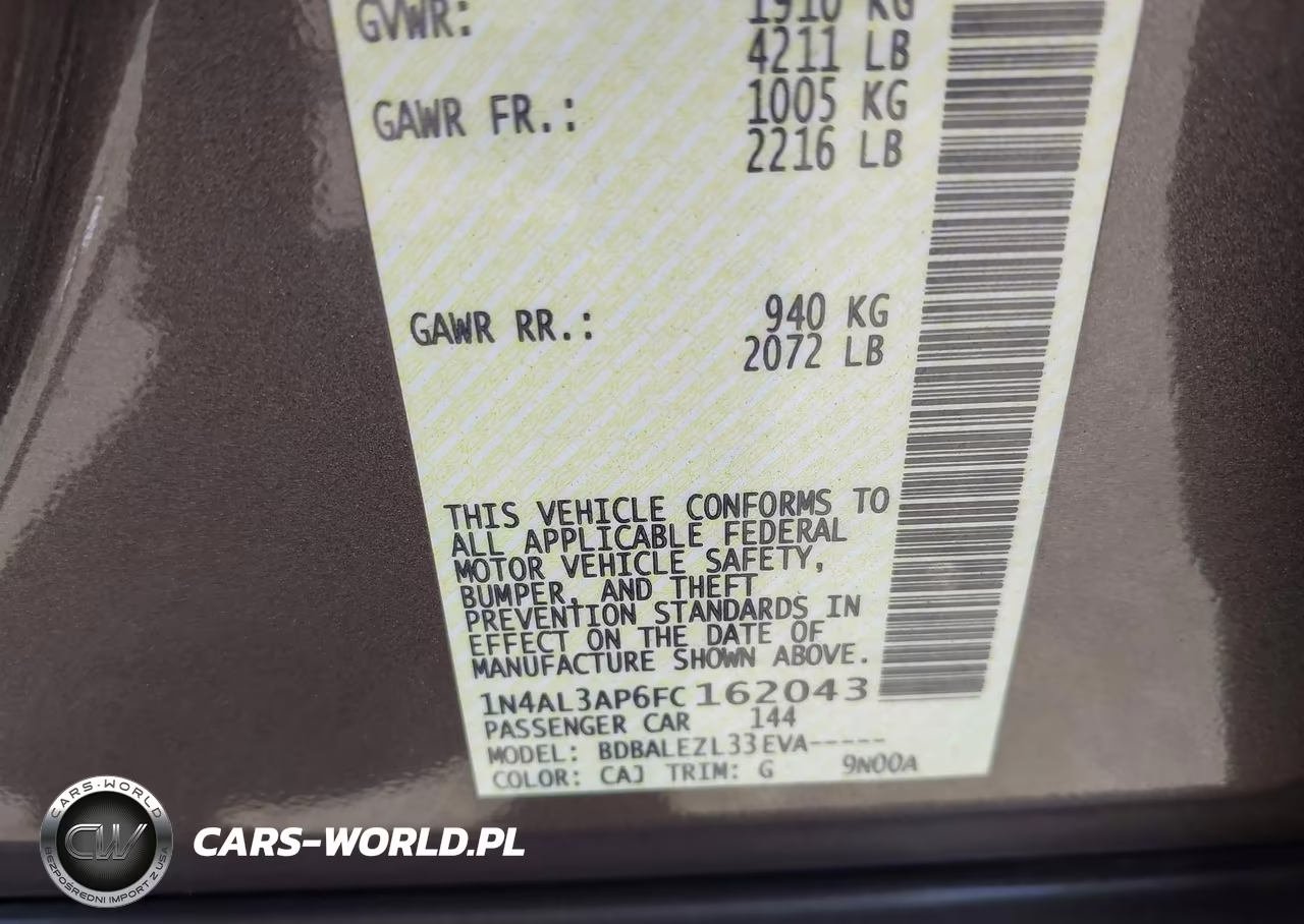 2015 Nissan Altima 2.5 S VIN:1N4AL3AP6FC162043 - 9