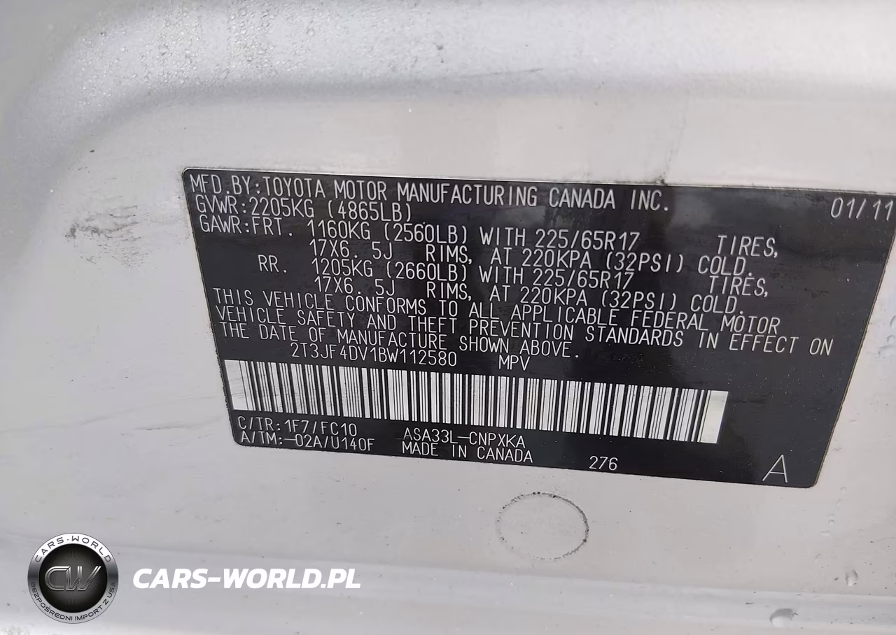 2011 Toyota Rav4 VIN:2T3JF4DV1BW112580 - 9