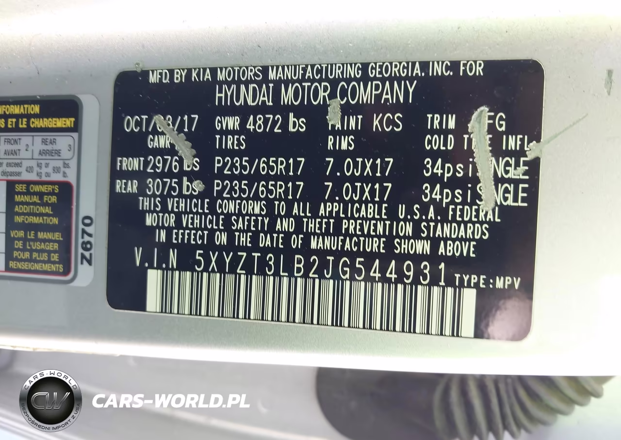 2018 Hyundai Santa Fe Sport 2.4L VIN:5XYZT3LB2JG544931 - 9