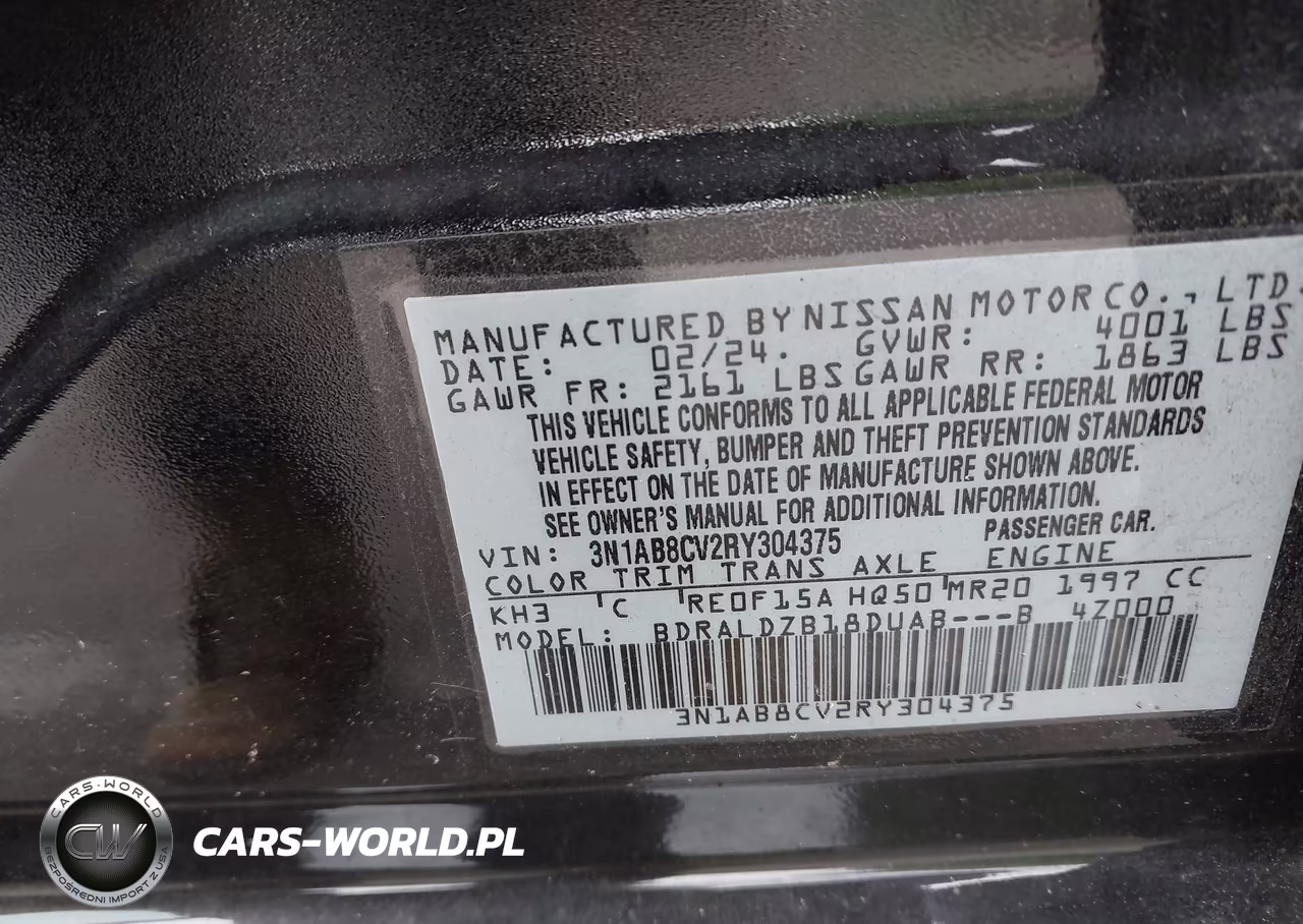 2024 Nissan Sentra Sv Xtronic Cvt VIN:3N1AB8CV2RY304375 - 9