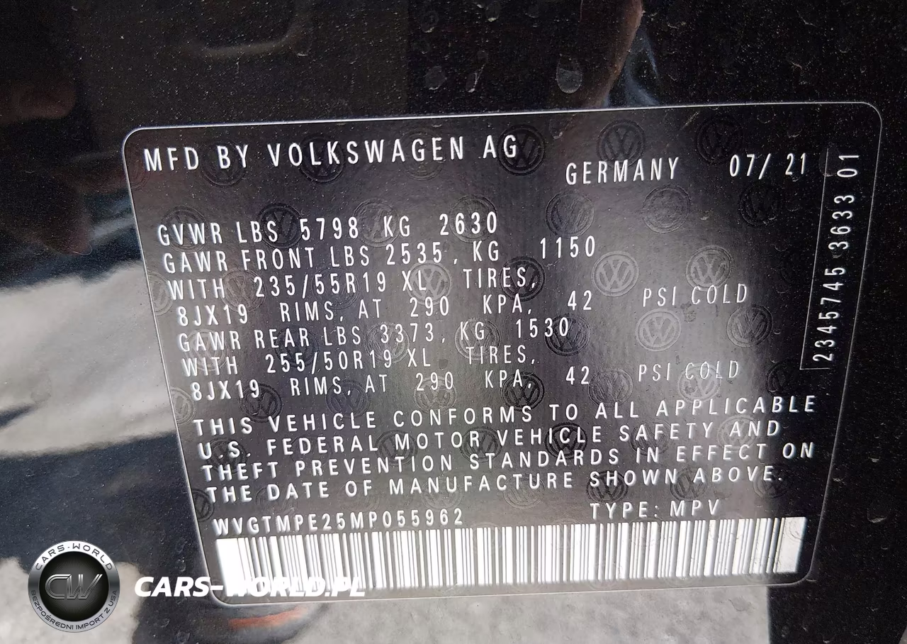 2021 Volkswagen Id.4 Pro S VIN:WVGTMPE25MP055962 - 9