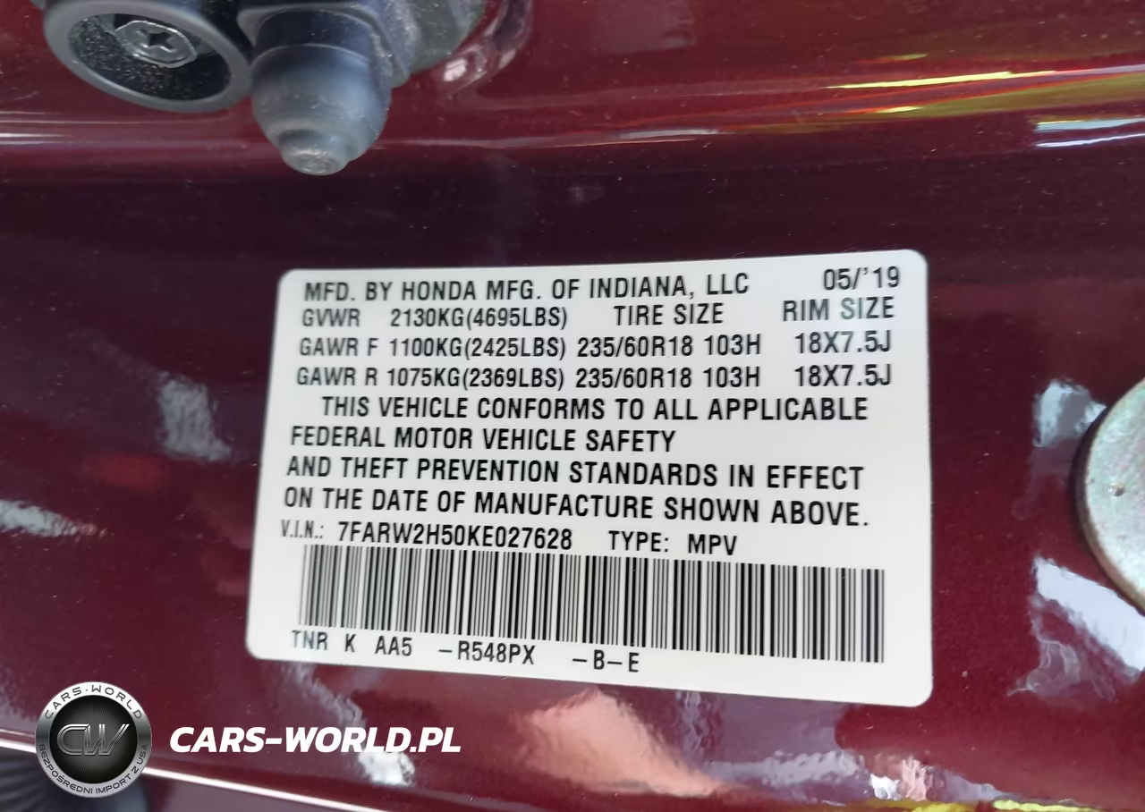 2019 Honda Cr-V Ex VIN:7FARW2H50KE027628 - 9