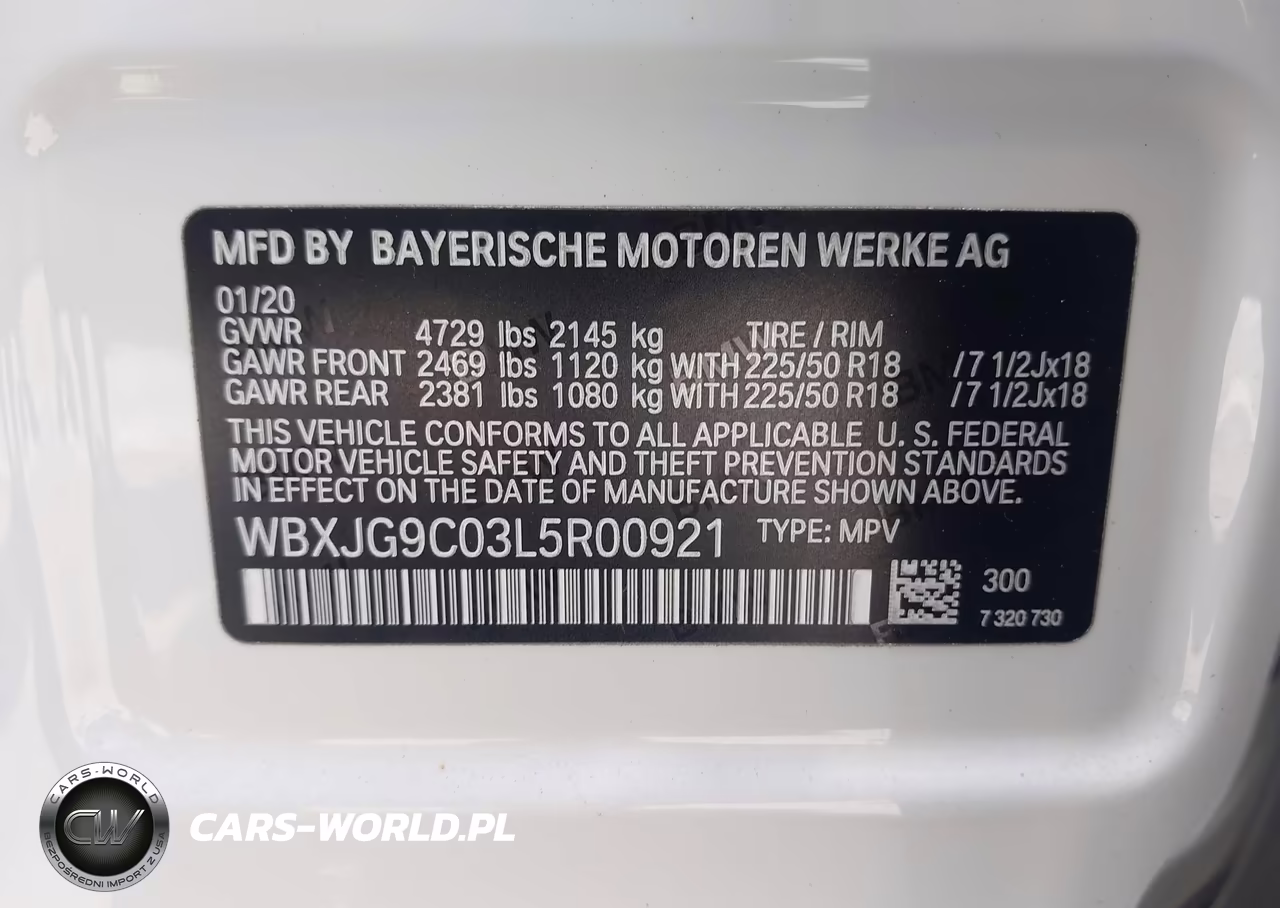 2020 BMW X1 xDrive28I VIN:WBXJG9C03L5R00921 - 9