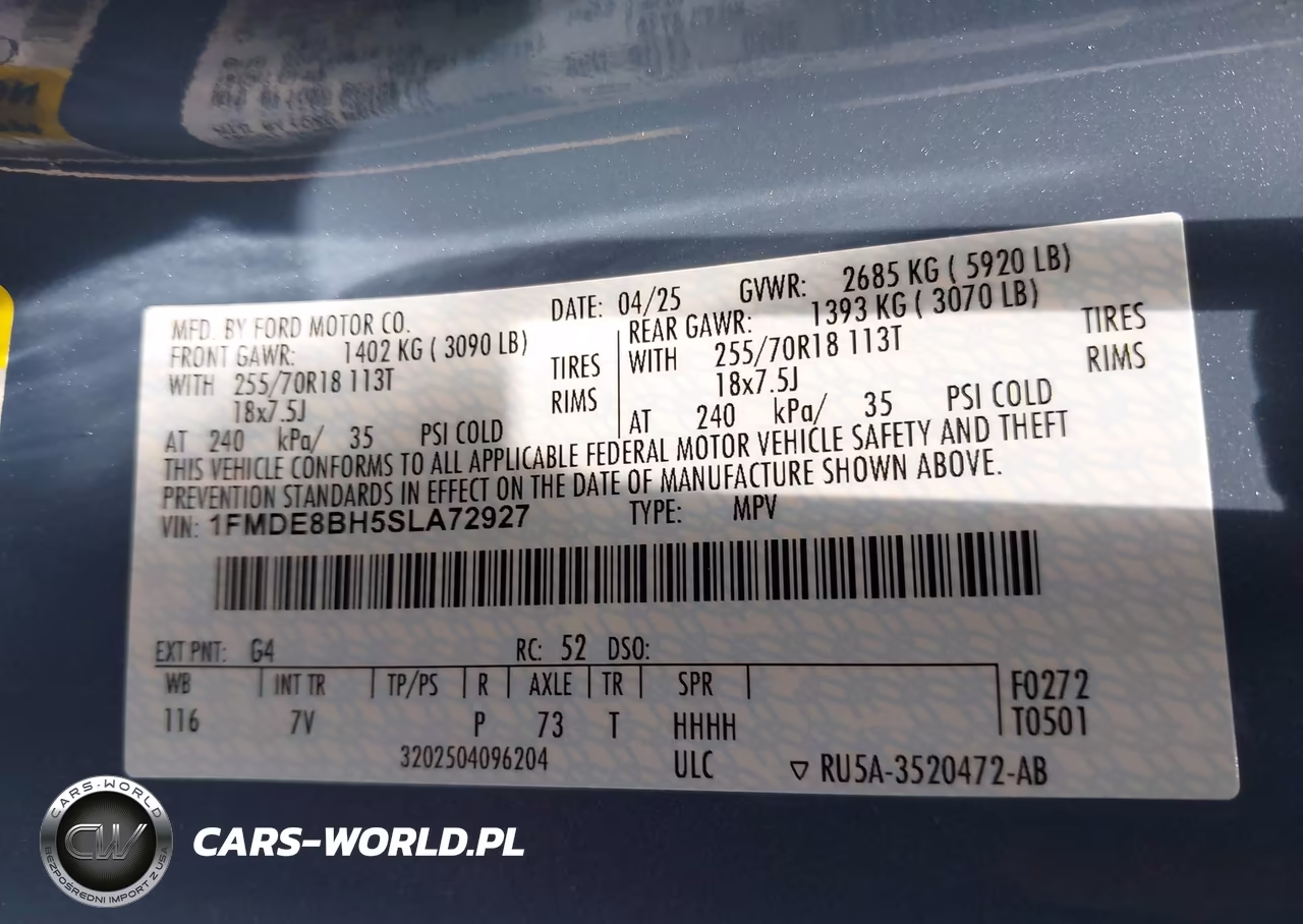 2025 Ford Bronco Outer Banks VIN:1FMDE8BH5SLA72927 - 9