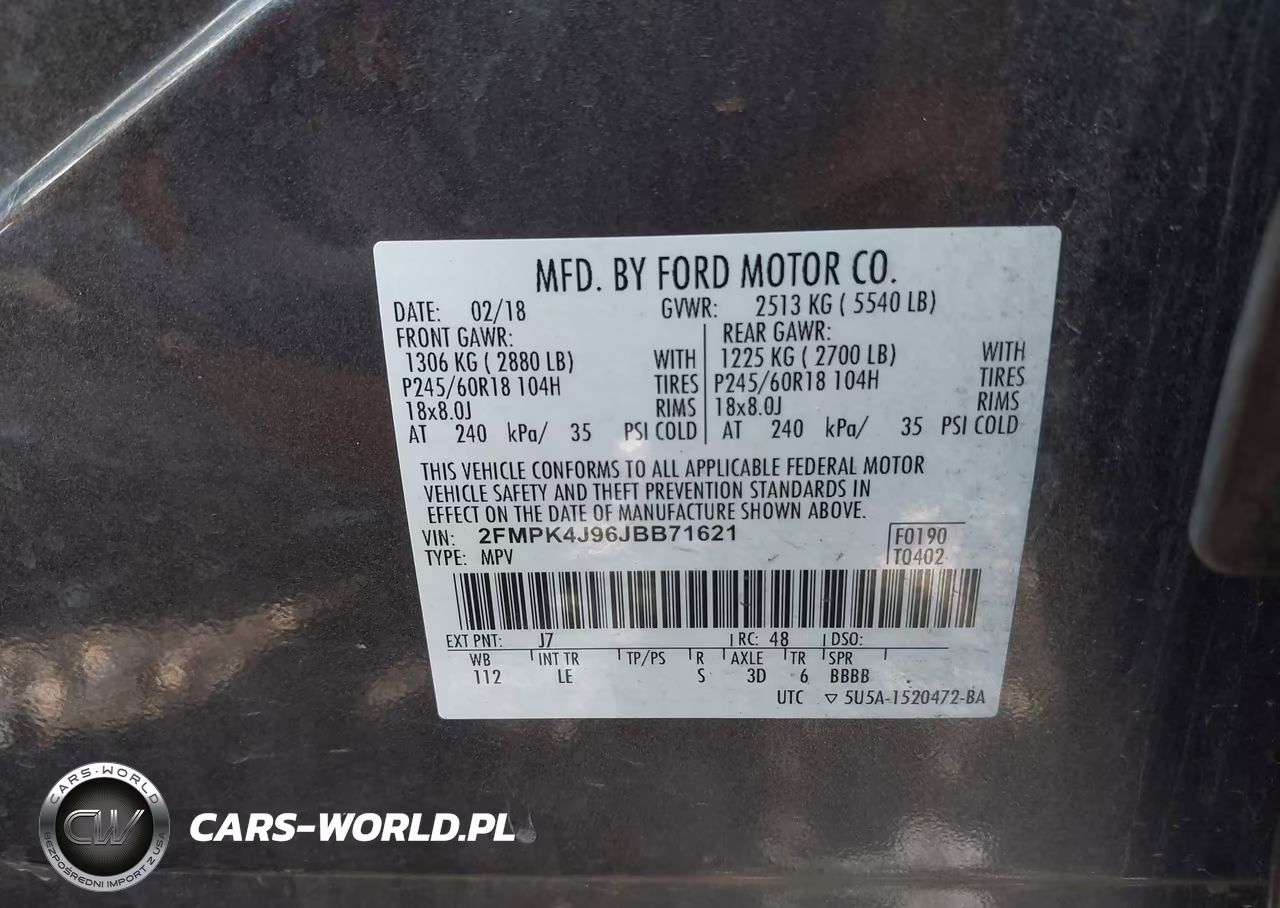 2018 Ford Edge Sel VIN:2FMPK4J96JBB71621 - 9