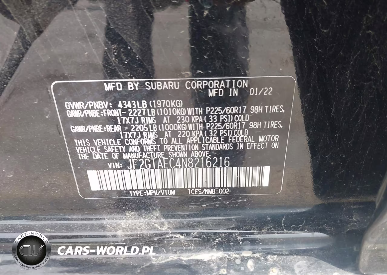 2022 Subaru Crosstrek Premium VIN:JF2GTAEC4N8216216 - 9
