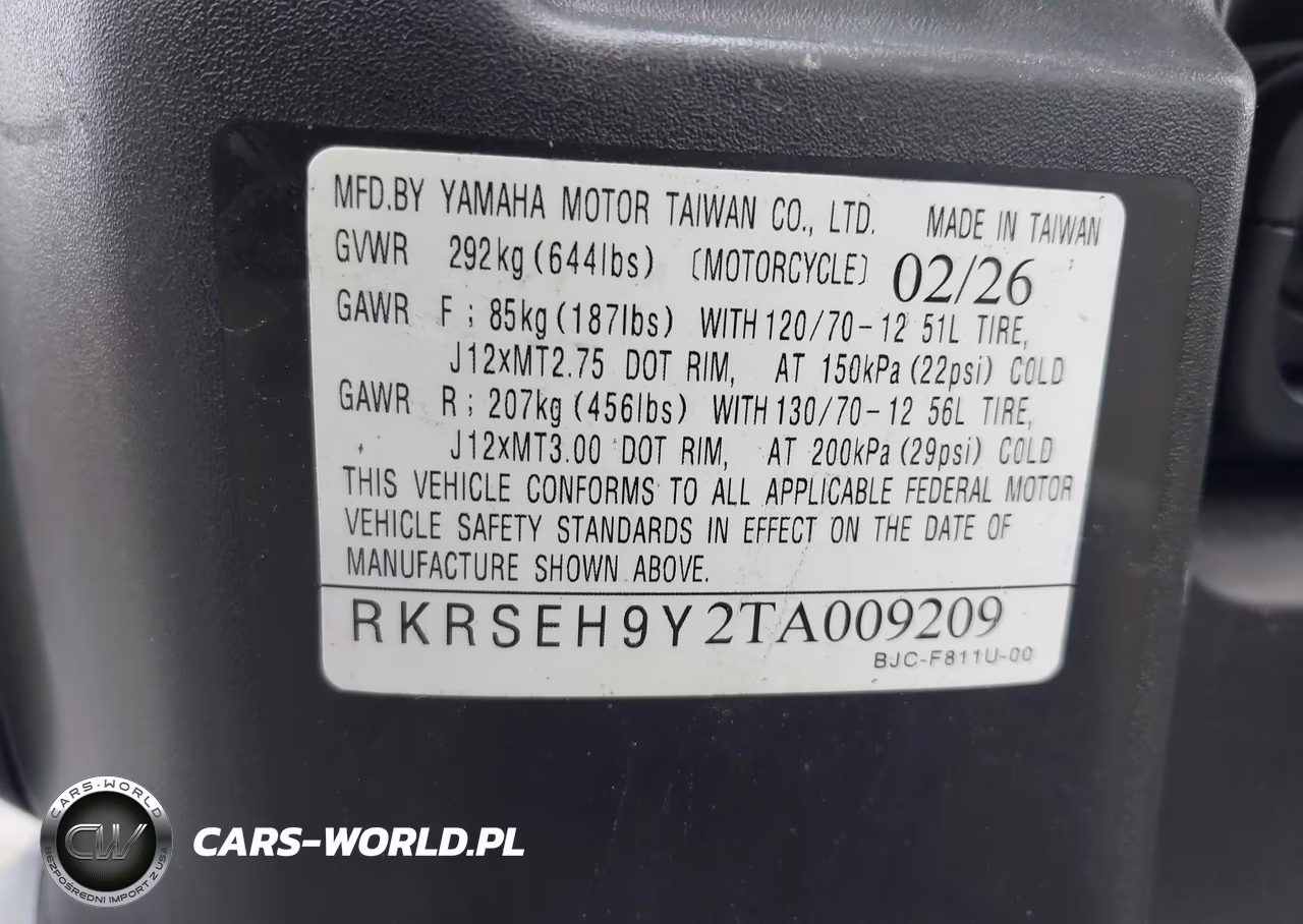 2026 Yamaha Yw125 VIN:RKRSEH9Y2TA009209 - 10