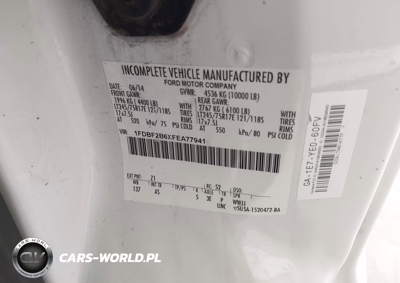 2015 Ford F-250 Xl VIN:1FDBF2B6XFEA77941 - 9
