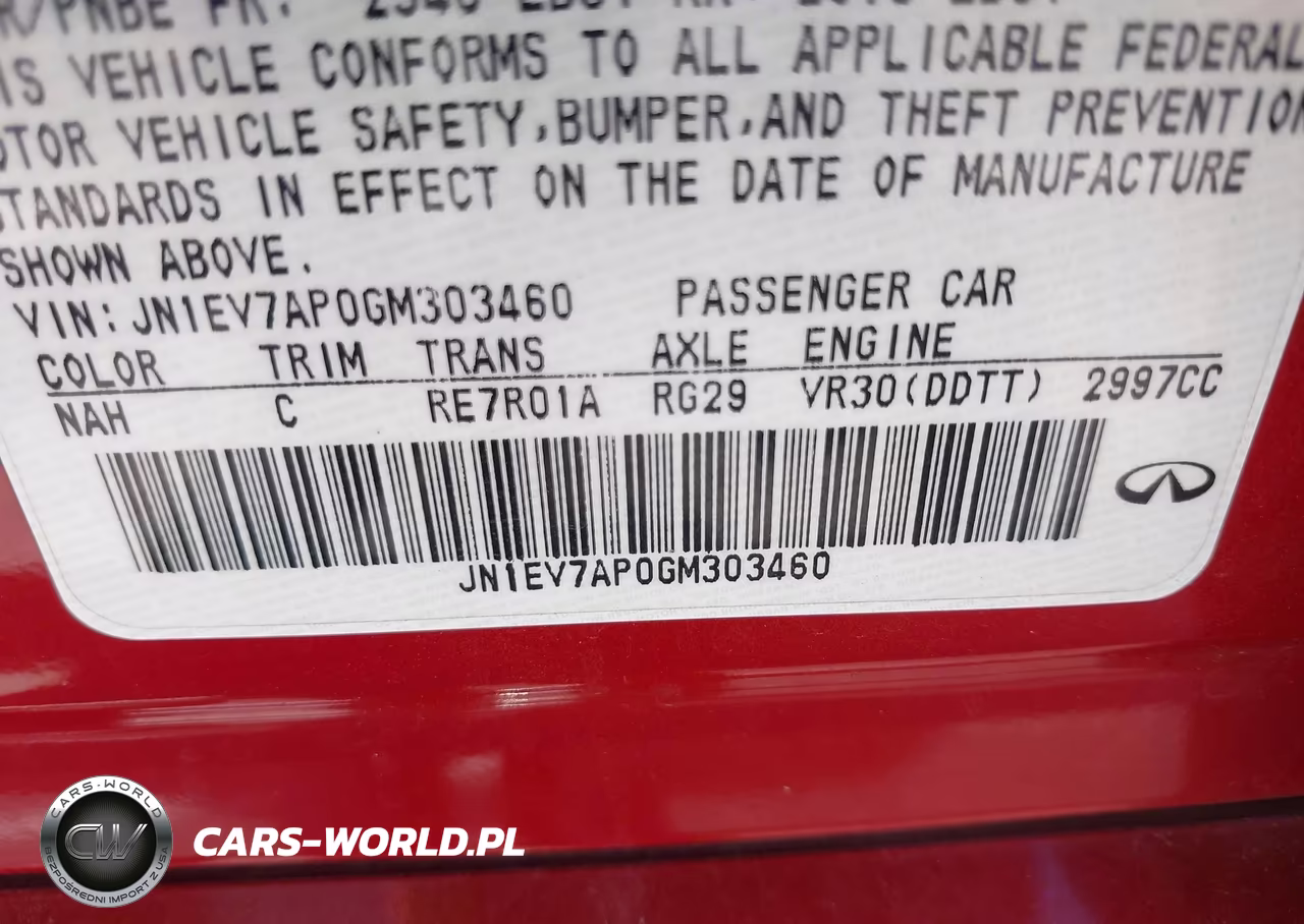 2016 Infiniti Q50 3.0T Premium VIN:JN1EV7AP0GM303460 - 9