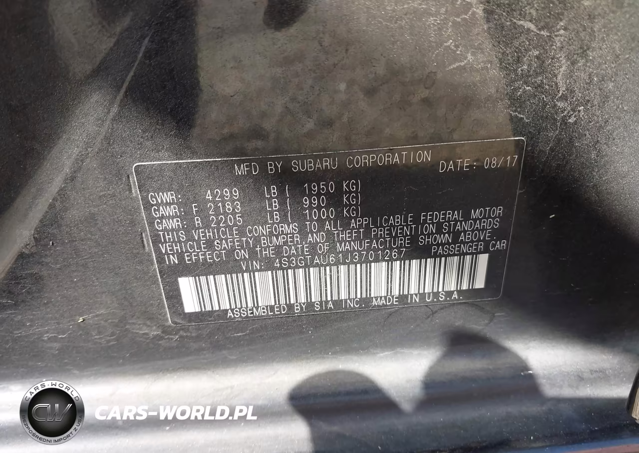 2018 Subaru Impreza 2.0I Limited VIN:4S3GTAU61J3701267 - 9