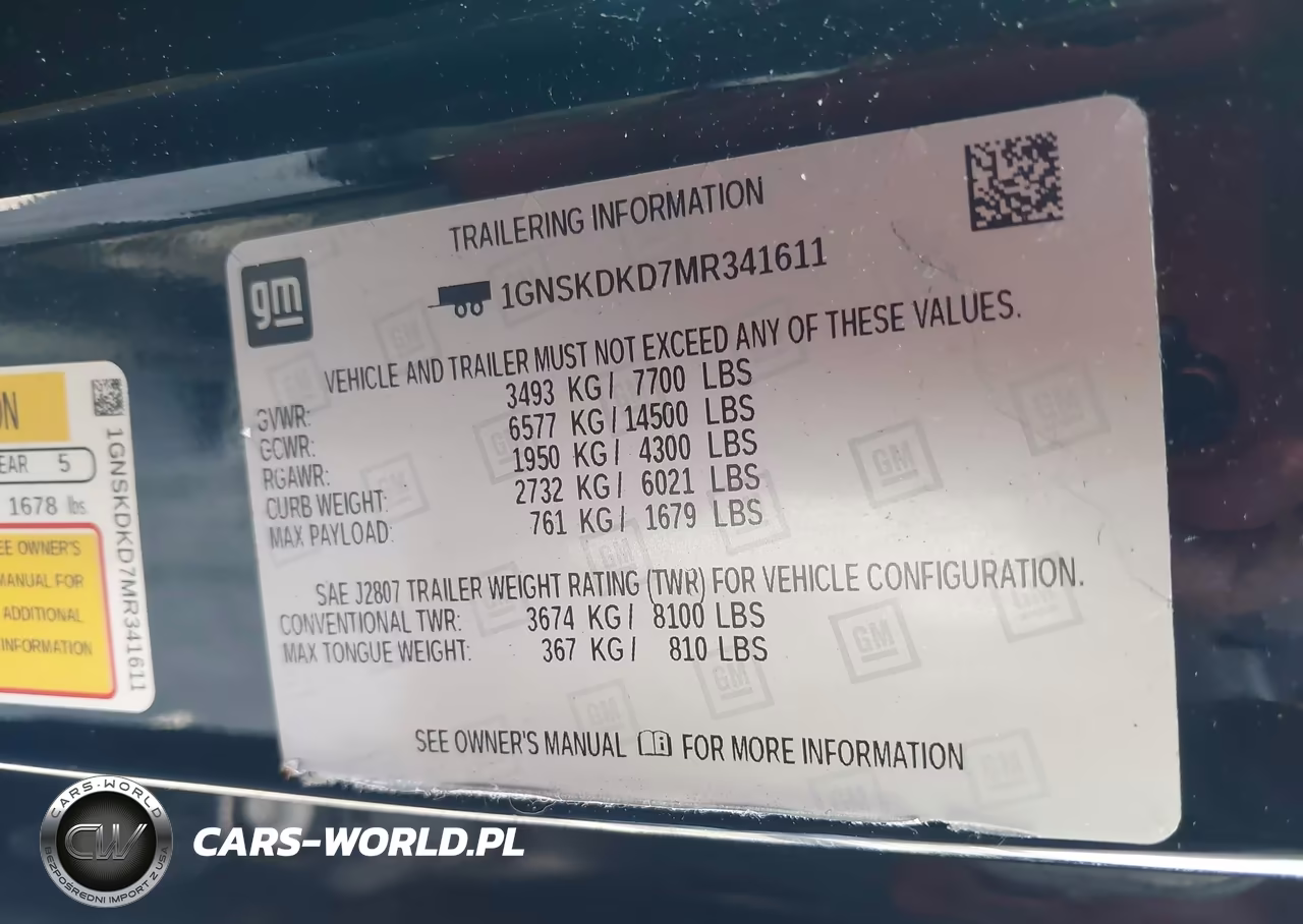 2021 Chevrolet Suburban 4Wd Z71 VIN:1GNSKDKD7MR341611 - 9