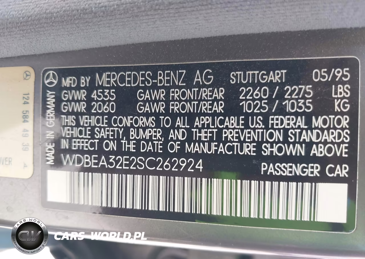 1995 Mercedes-Benz E 320 Base-320 Special VIN:WDBEA32E2SC262924 - 9
