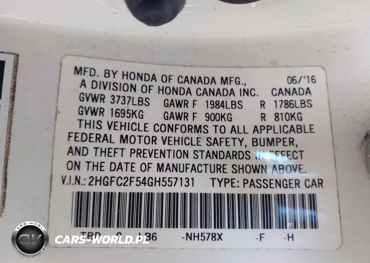 2016 Honda Civic Lx VIN:2HGFC2F54GH557131 - 9