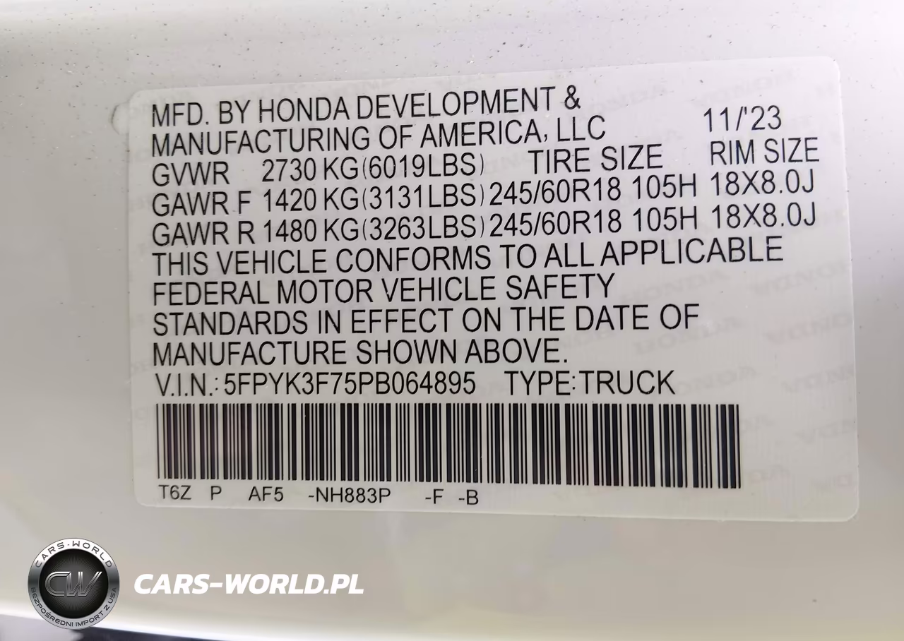 2023 Honda Ridgeline Rtl-E VIN:5FPYK3F75PB064895 - 9