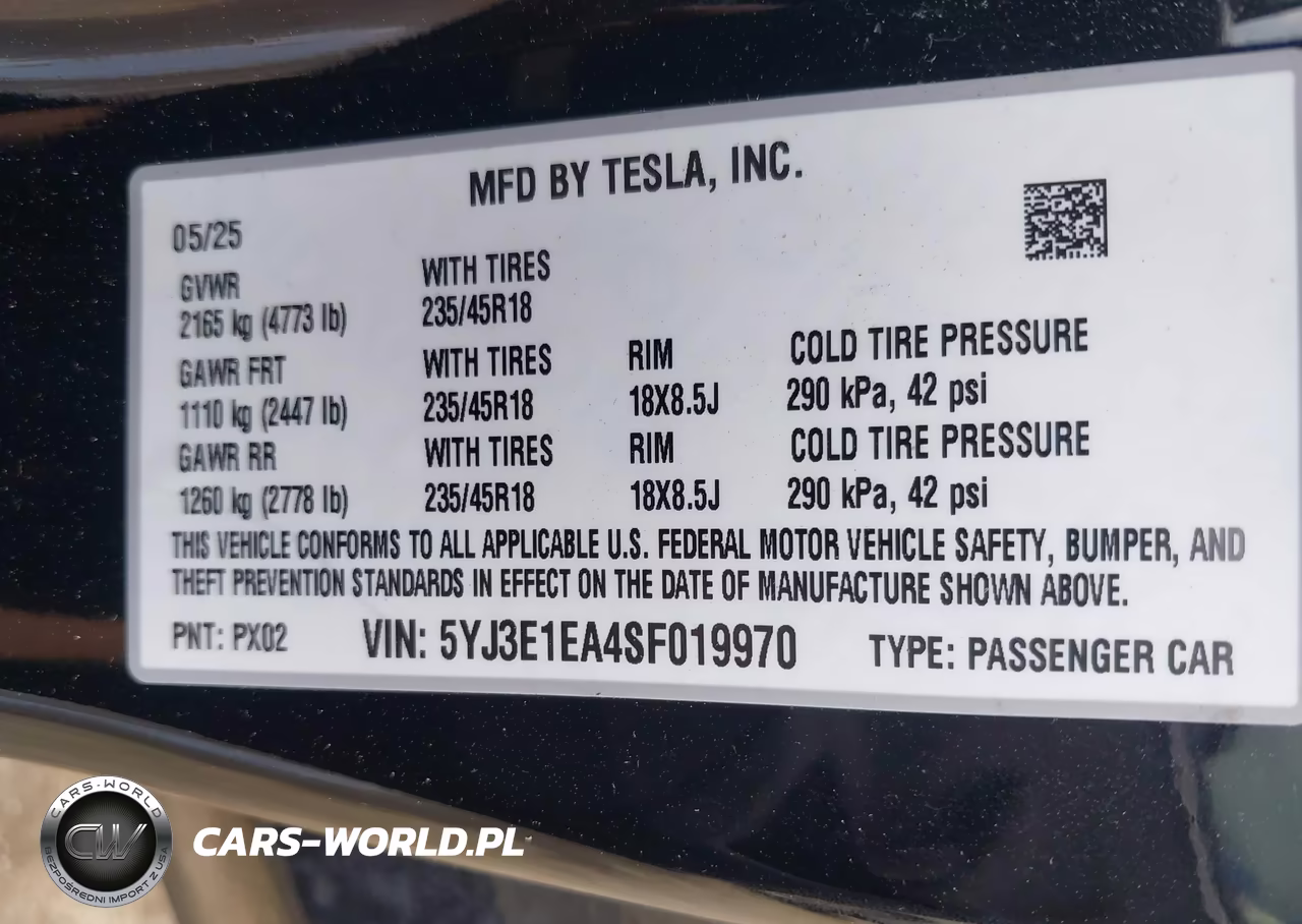 2025 Tesla Model 3 Long Range Rear-Wheel Drive-Standard Rear-Wheel Drive VIN:5YJ3E1EA4SF019970 - 9