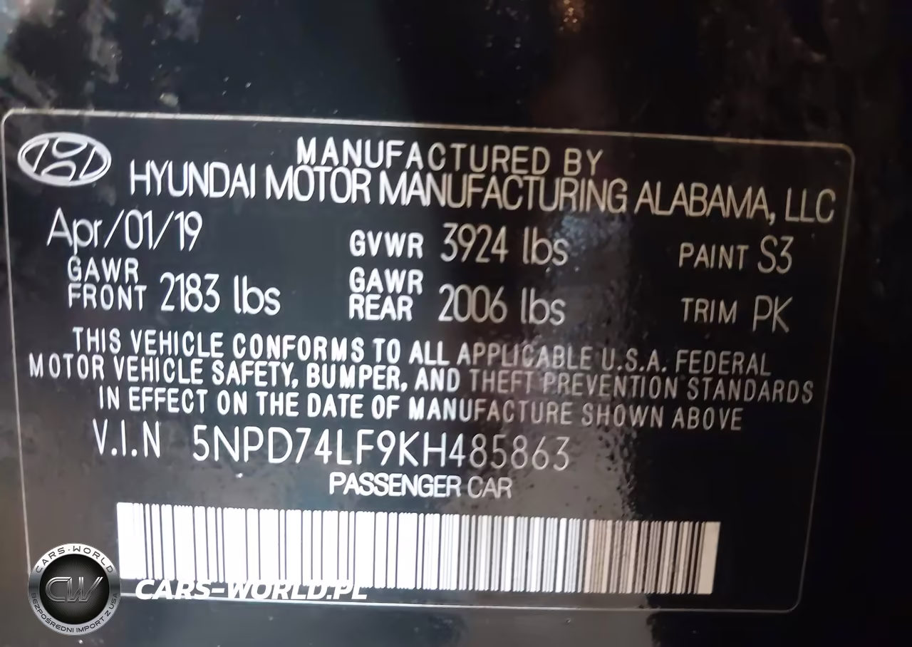 2019 Hyundai Elantra Se VIN:5NPD74LF9KH485863 - 9