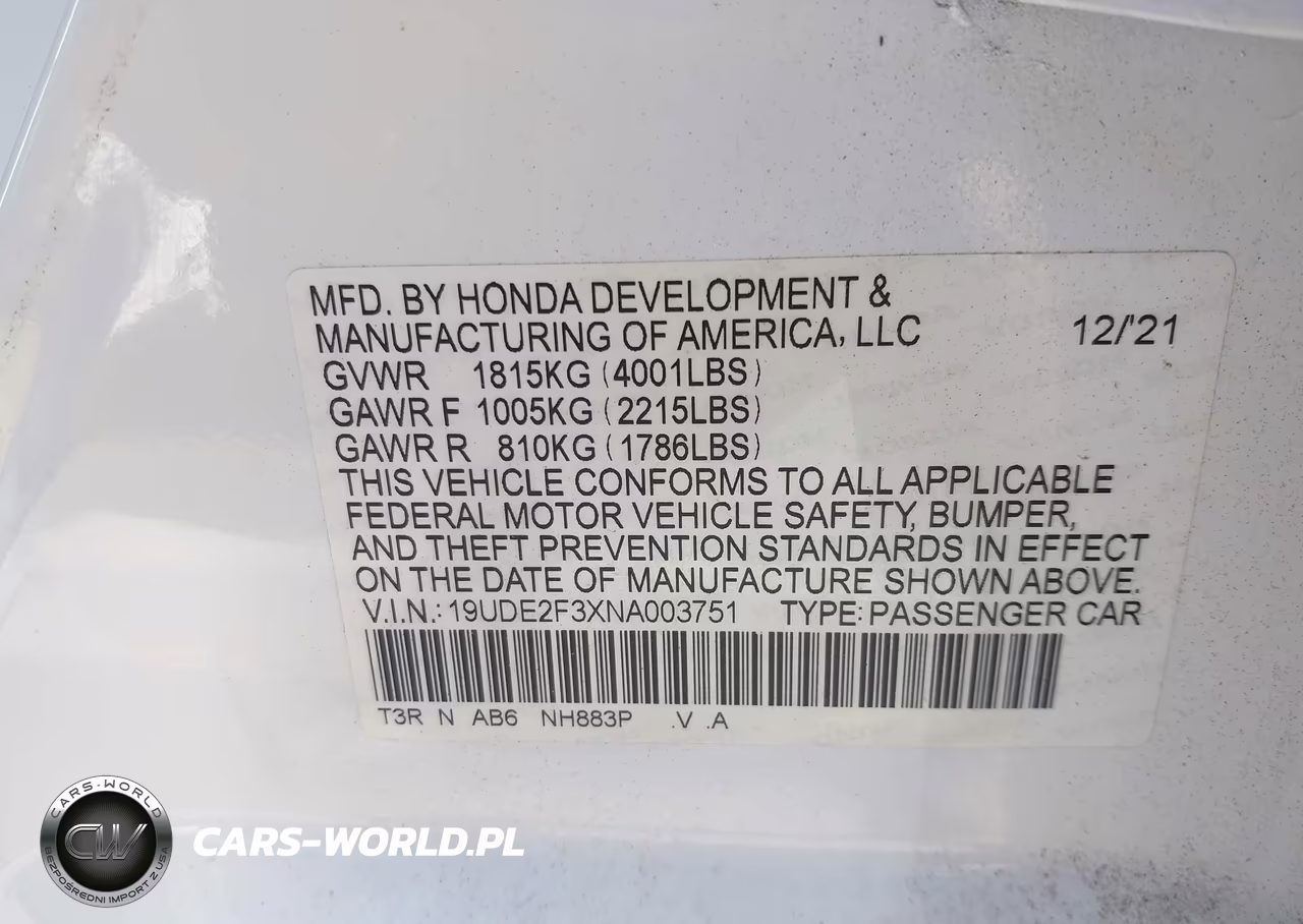 2022 Acura Ilx Standard VIN:19UDE2F3XNA003751 - 9