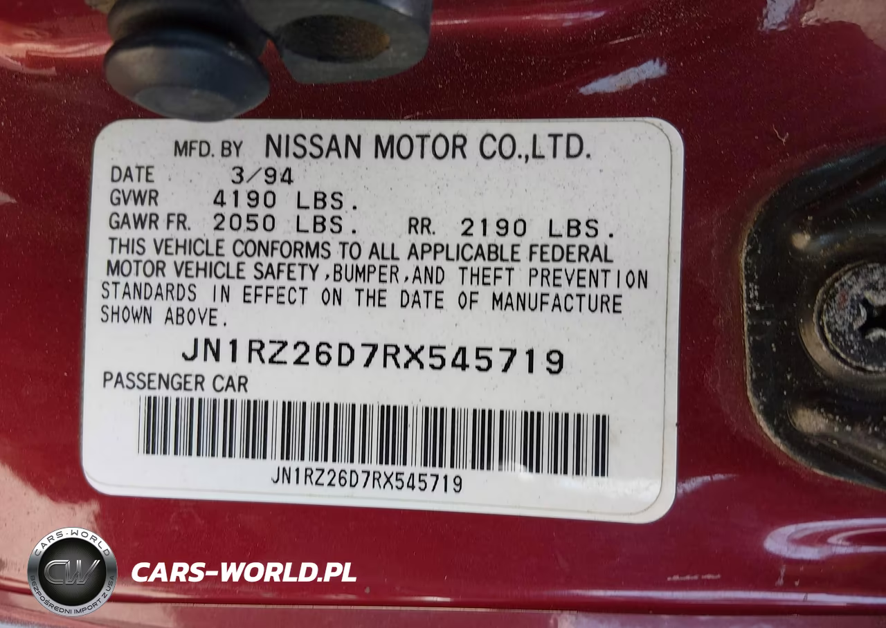 1994 Nissan 300Zx 2+2 VIN:JN1RZ26D7RX545719 - 9