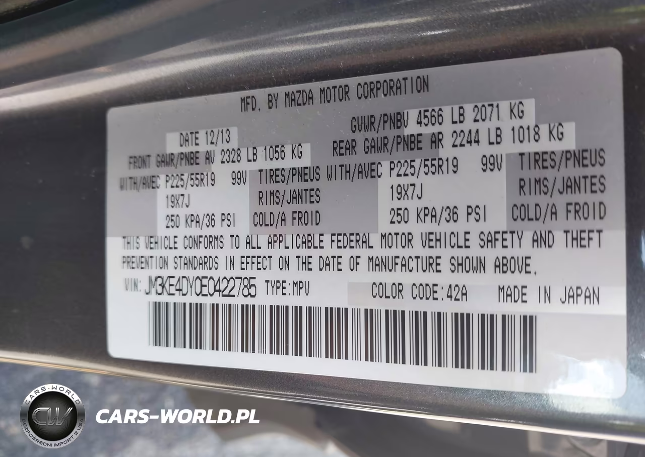 2014 Mazda Cx-5 Grand Touring VIN:JM3KE4DY0E0422785 - 9