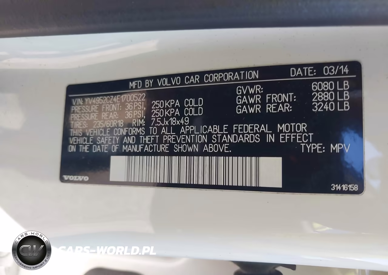 2014 Volvo Xc90 3.2 VIN:YV4952CZ4E1700522 - 9