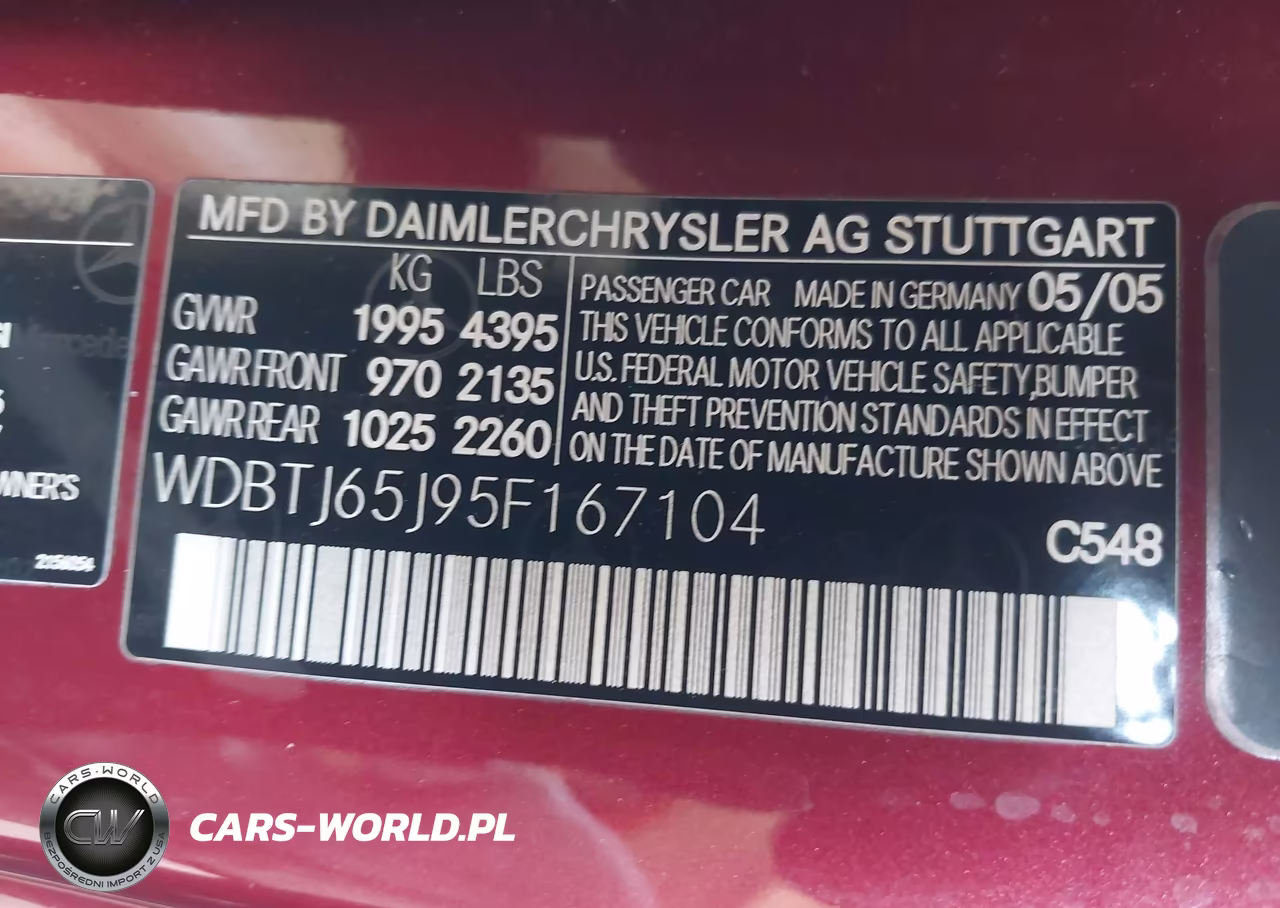 2005 Mercedes-Benz Clk 320 VIN:WDBTJ65J95F167104 - 9