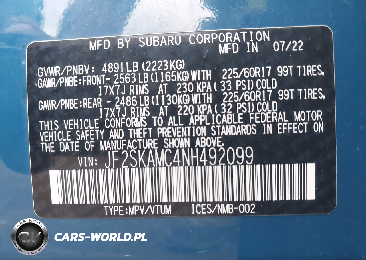 2022 Subaru Forester Wilderness VIN:JF2SKAMC4NH492099 - 9